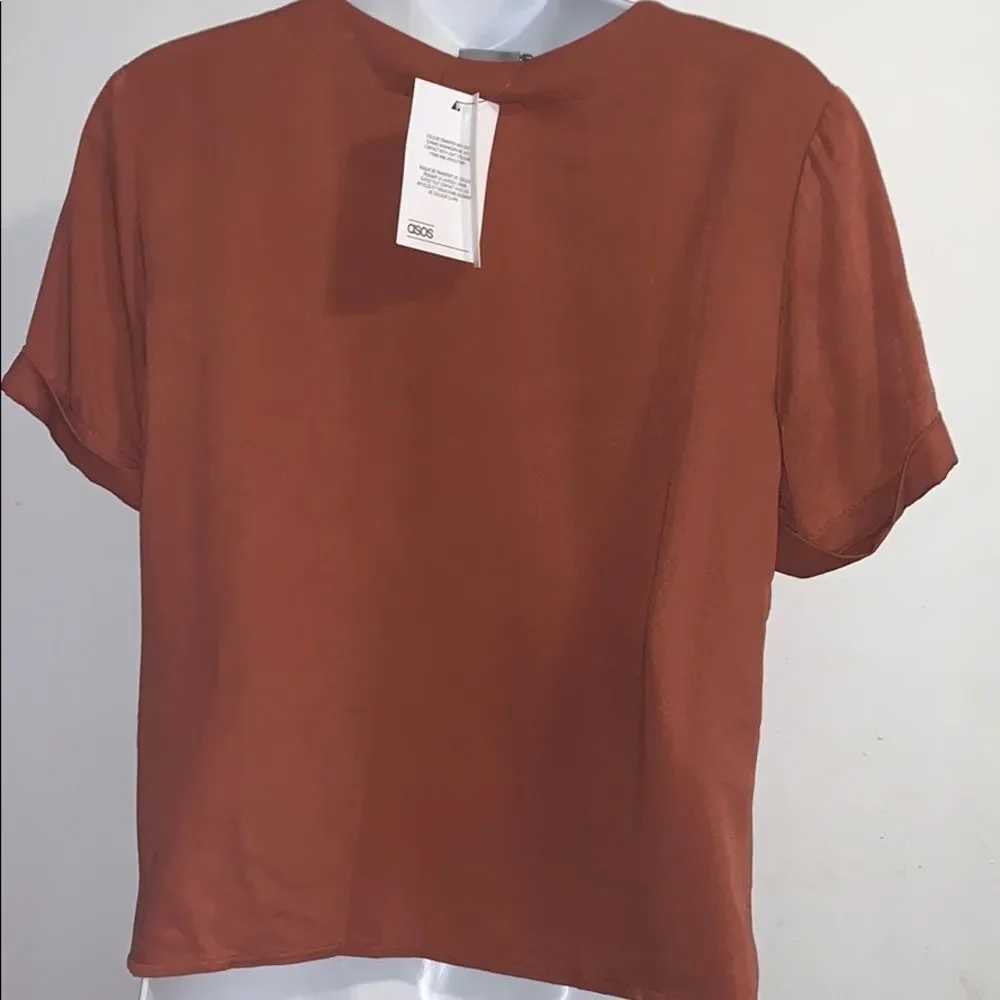 ASOS PETITE Burnt Orange Boxy Top- 4 NWT
